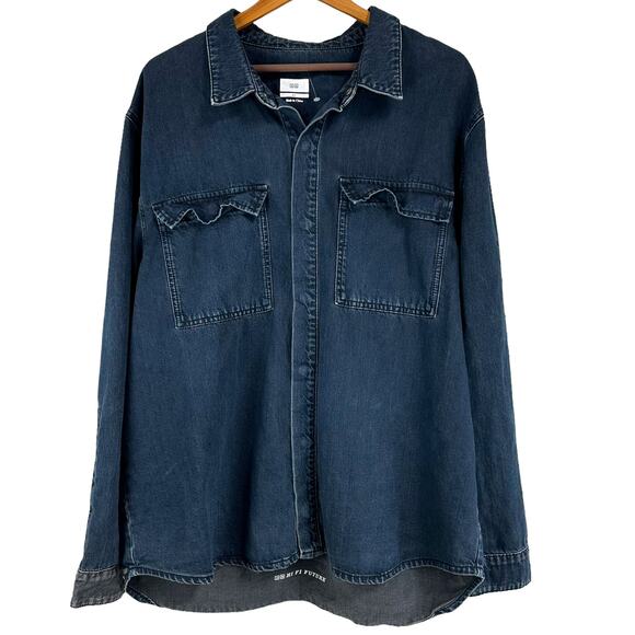 Ksubi Snakebite Long Sleeve Shadow Re-Dye Denim Shirt Size XL New Without Tags - Picture 4 of 10